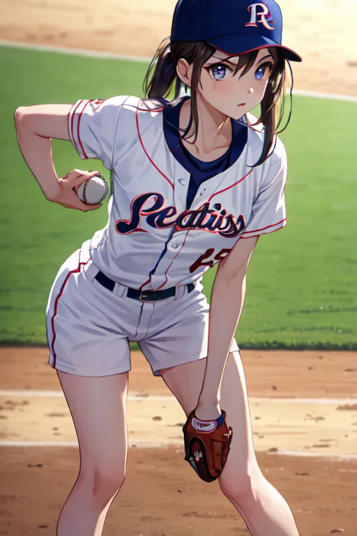 野球場の女の子