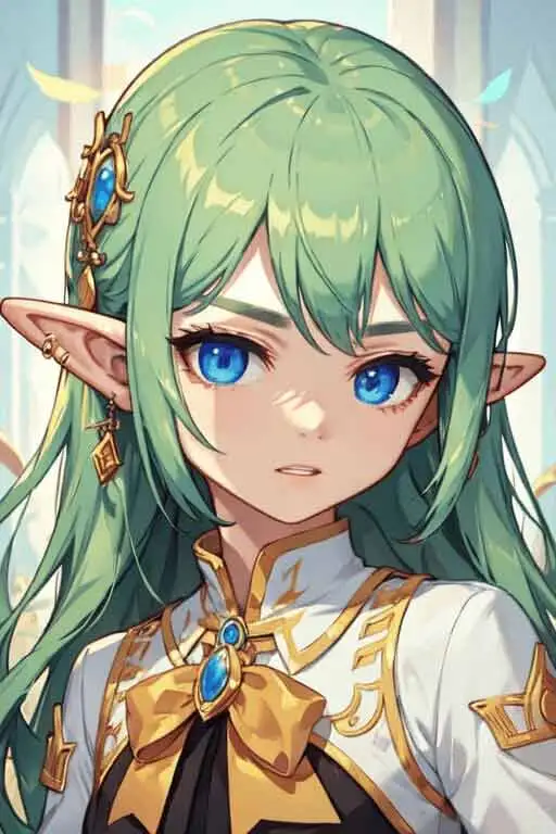 AI chibi with elf ear
