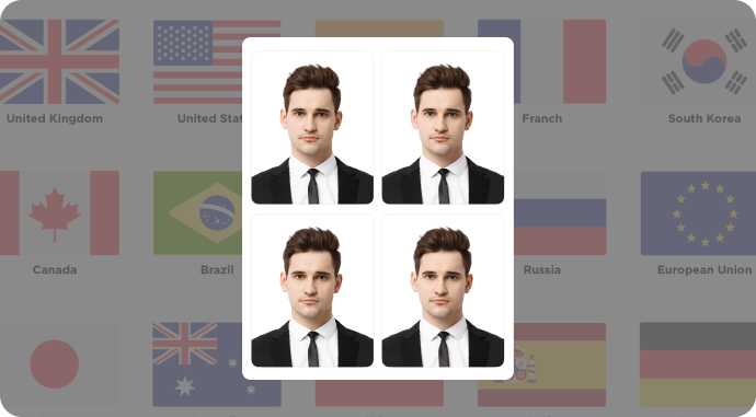 Choose  your country before upload photo to Passport Size Photo Maker