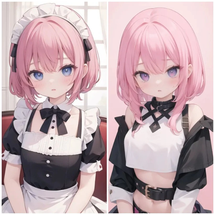 Change anime Loli’s maid outfit