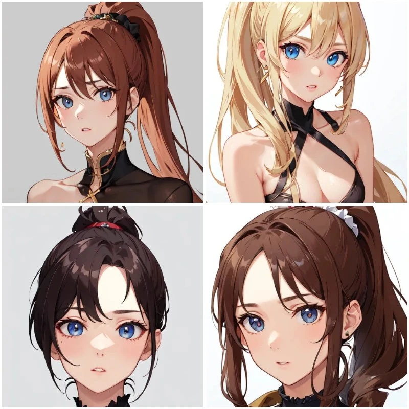 Easy to Customize the AI Ponytail Hairstyle with AI