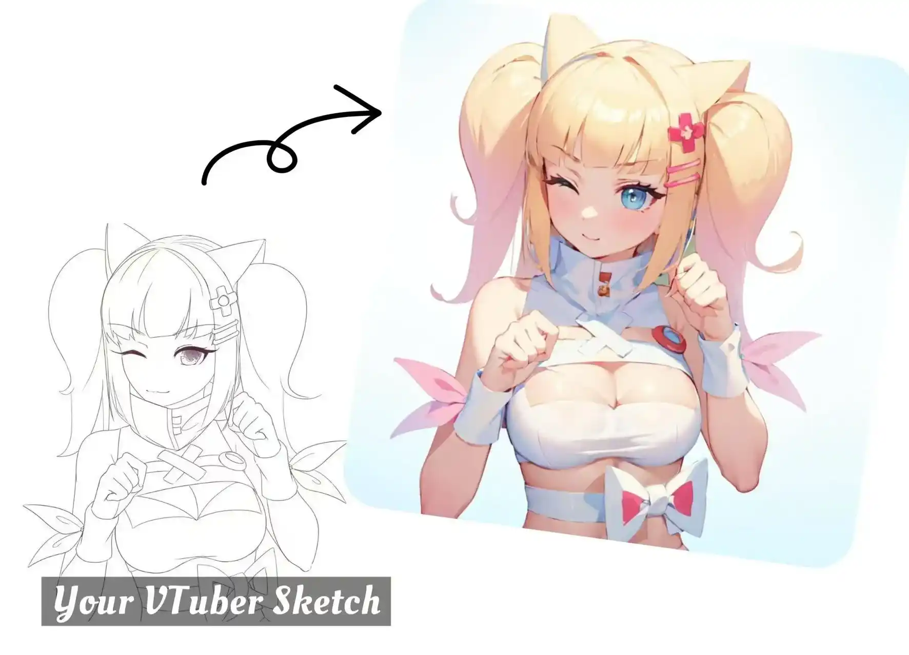 convert Kaguya Luna sketch to digital image