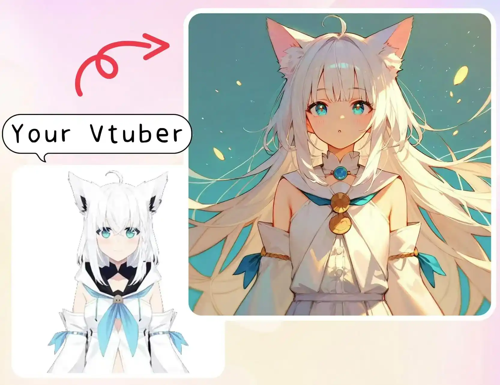 cute cartoon vtuber