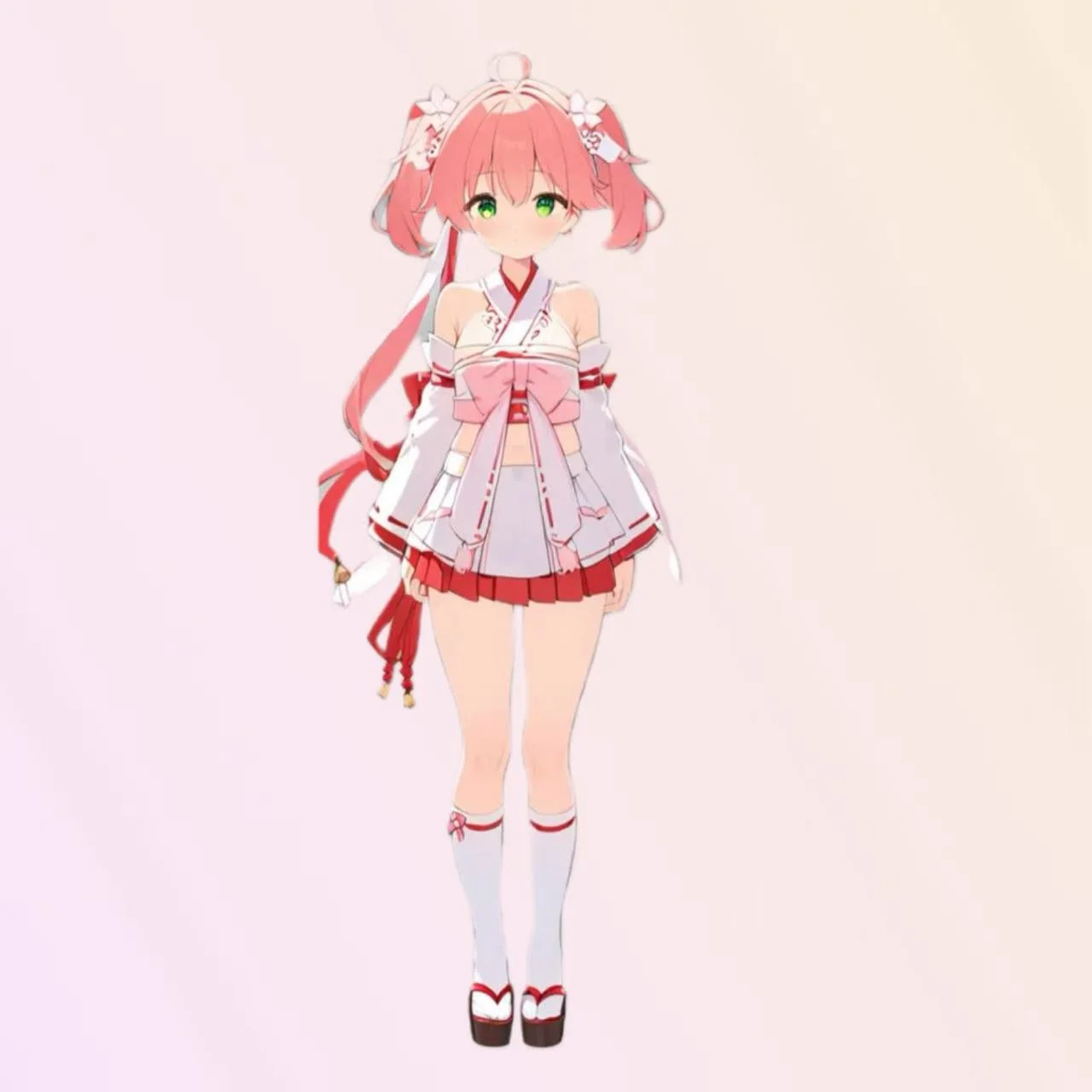 Front view character reference sheet