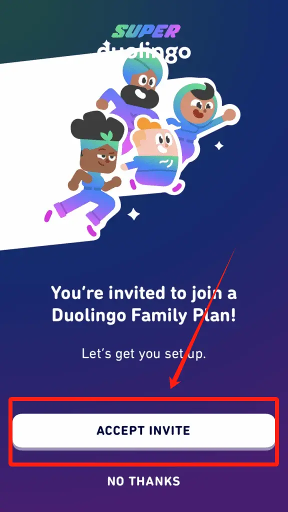 Accept Duolingo Invitation