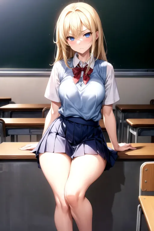 a cute girl in classroom