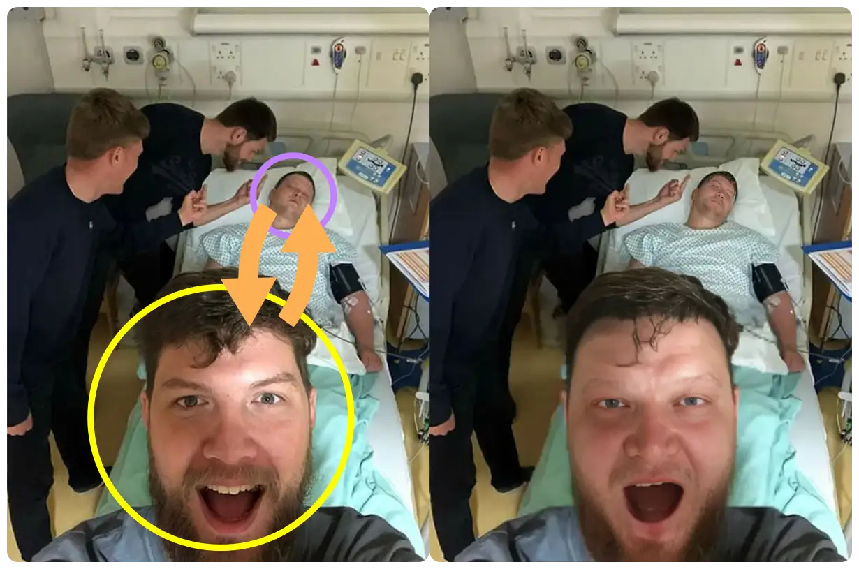 make fun swapping faces in group photo