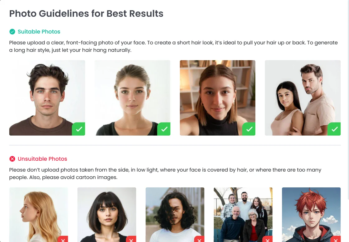 photo guidelines in fotor