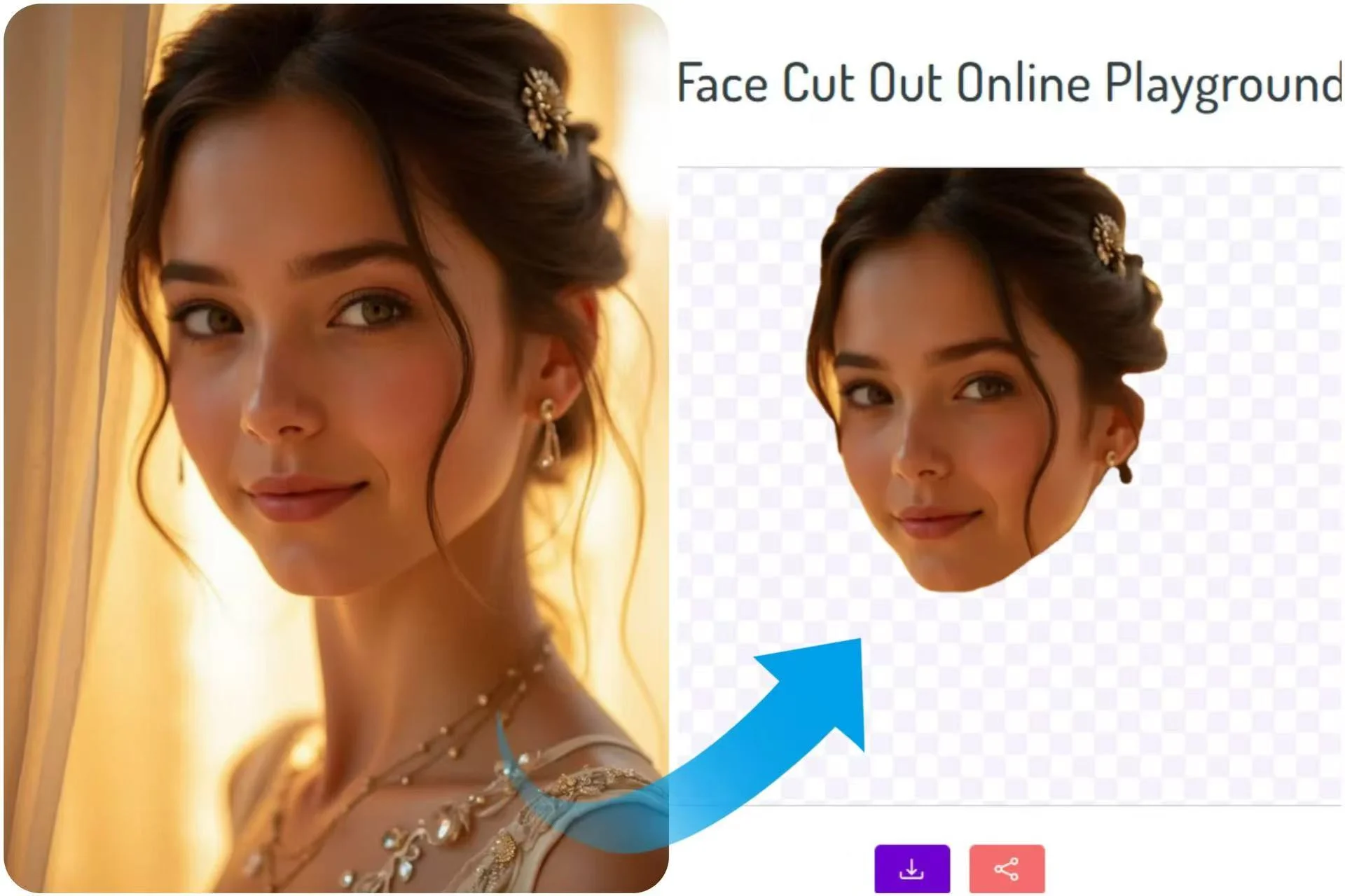 Crop the face with AI Face Cut Out