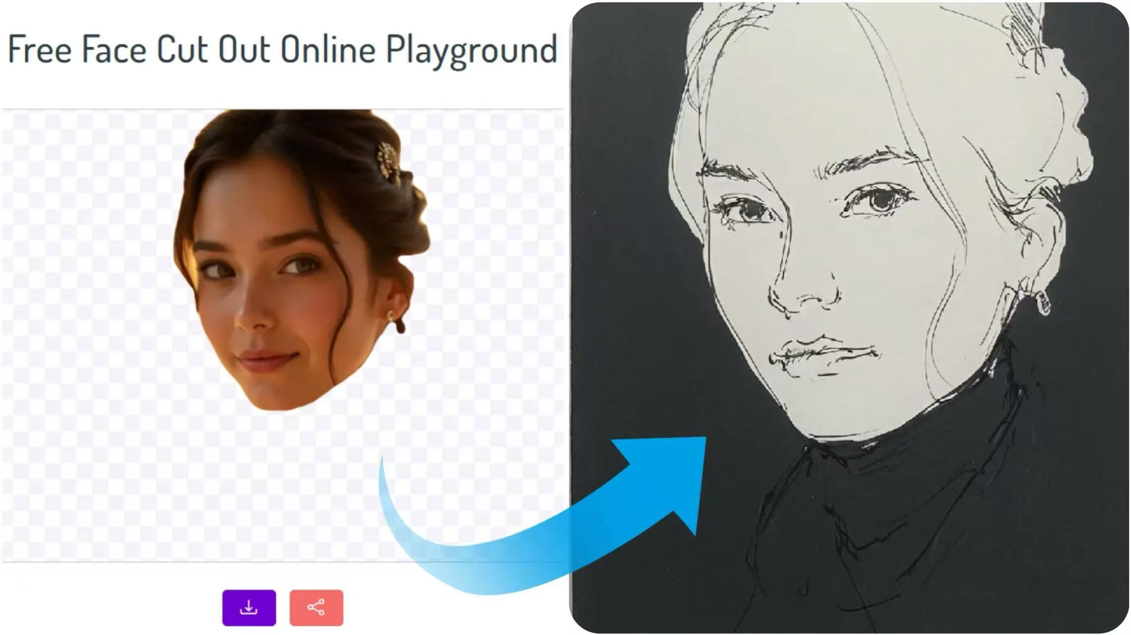 Sketch only a face on PixNova AI