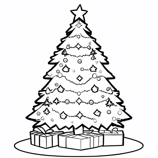 AI-generated christmas coloring page