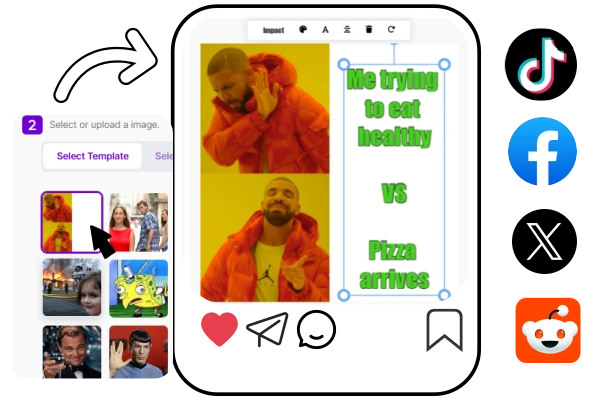 share your meme on social media