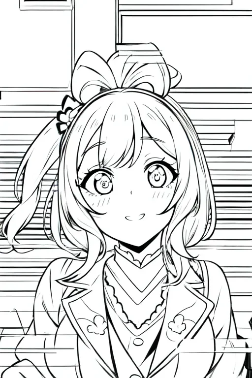 Kizuna AI coloring page